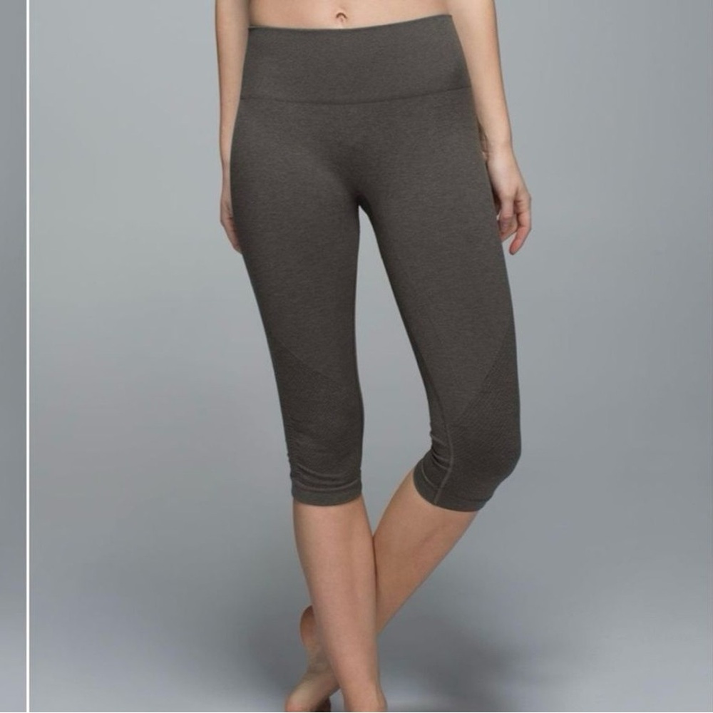 Brown Lululemon In The Flow Crop